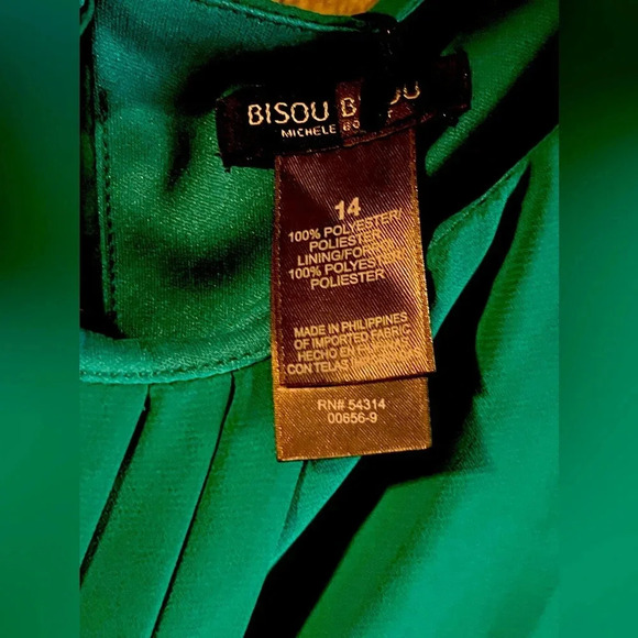 - Bisou Bisou Jade Belted Hi-Lo Dress Size 14 NWT - Picture 7 of 9